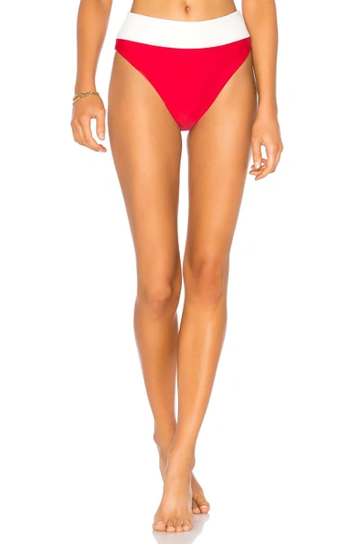 Shop Tularosa Mack Bottom In Rich Red & Ivory