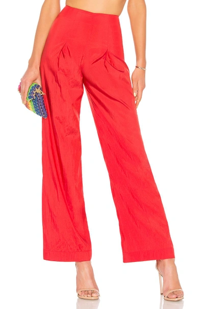 Shop Lpa High Waist Pants In Red.