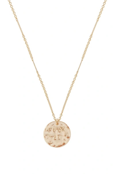 Shop Paradigm Say It Like It Is Necklace In Metallic Gold