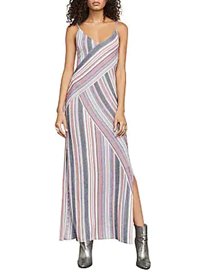 Shop Bcbgmaxazria Dayln Stripe Jacquard Maxi Dress In Ivory