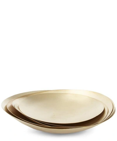 Shop Tom Dixon Small Form Brass Bowl Set In Gold-toned