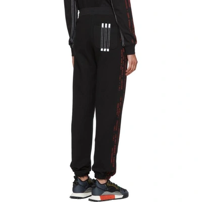 Shop Adidas Originals By Alexander Wang Black Logo Jogger Lounge Pants