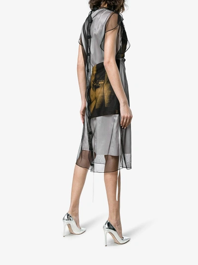 Shop Calvin Klein 205w39nyc X Andy Warhol Foundation Layered Tulle And Satin Dress In Black