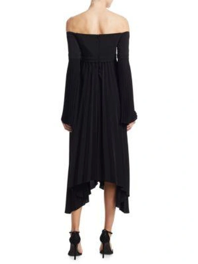 Shop A.l.c Serena Pleated Dress In Black
