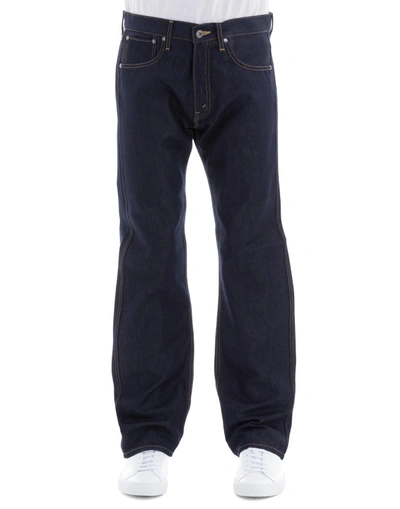 Shop Junya Watanabe Blue Cotton Jeans