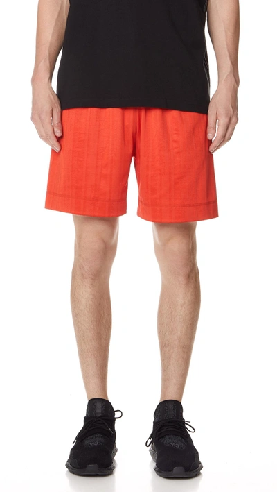 Shop Adidas Originals By Alexander Wang Soccer Shorts In Red