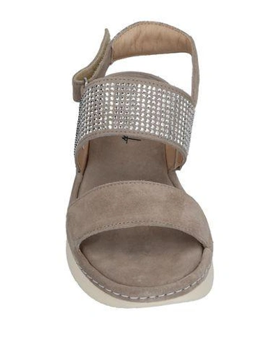Shop Manas Sandals In Dove Grey