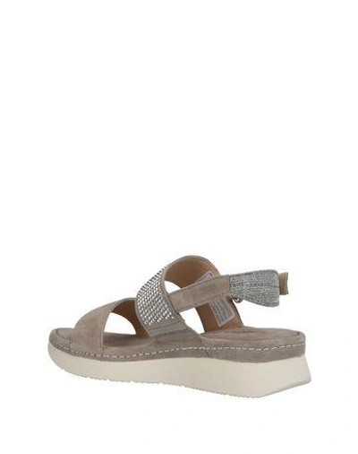 Shop Manas Sandals In Dove Grey