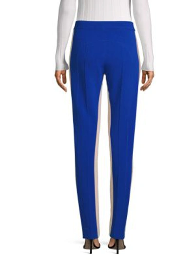 Shop Derek Lam Tuxedo Stripe Slim Trousers In French Blue