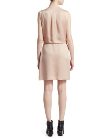 Shop Rag & Bone Victor Silk Sleeveless Wrap Dress In Dusty Rose