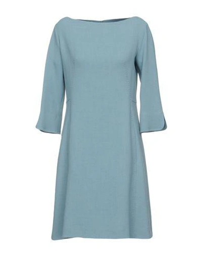 Shop Antonelli Short Dress In Pastel Blue