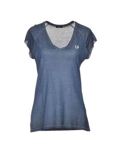 Shop Fred Perry T-shirts In Blue