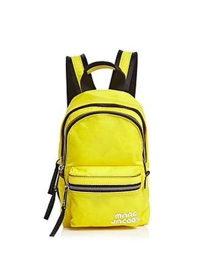 Shop Marc Jacobs Trek Pack Mini Nylon Backpack In Daisy Yellow/silver