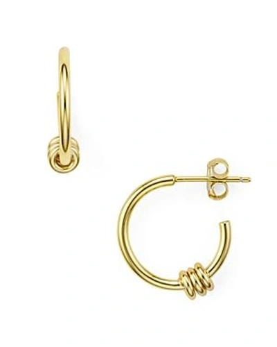 Shop Argento Vivo Links Small Hoop Earrings In Gold