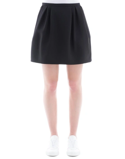 Shop Valentino Black Wool Skirt