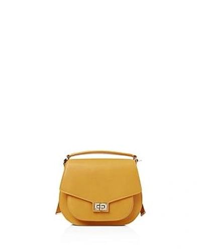 Shop The Kooples Emily Maxi Leather Saddle Bag In Tan