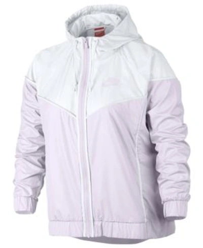 Shop Nike Plus Size Sportswear Windrunner Jacket In Bargra/bar