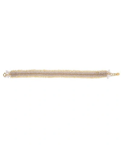 Shop Stephanie Schneider Silver Yellow Sapphire Chain Bracelet