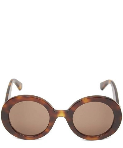 Shop Gucci Gg0319s Sunglasses In Brown