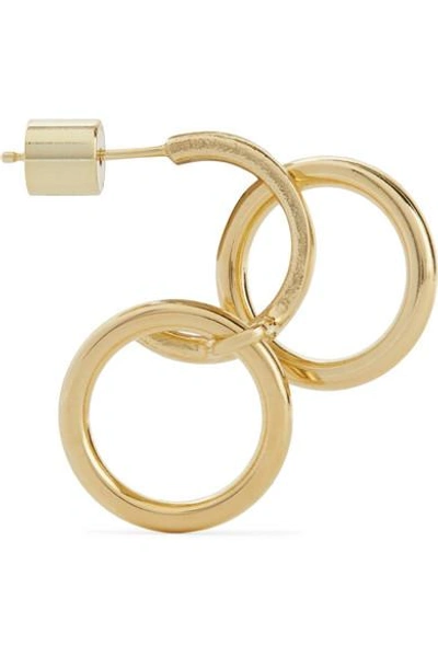 Shop Jennifer Fisher Triple Hoops Gold-plated Earrings