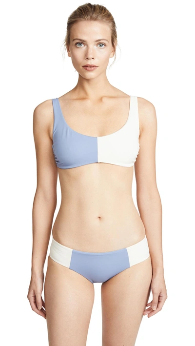 Shop Tori Praver Swimwear Deja Bralette Bikini Top In French Blue