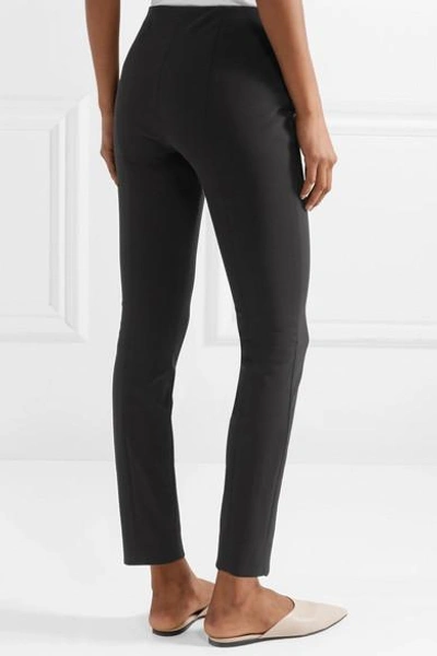 Shop The Row Cosso Stretch Cotton-blend Skinny Pants In Black