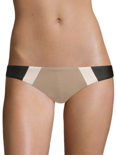 Shop Pilyq Colourblock Full Bikini Bottom In Cadillac