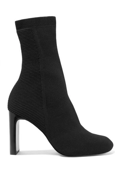 Shop Rag & Bone Ellis Stretch-knit Sock Boots In Black