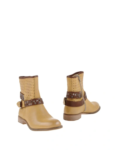 Shop Manas Ankle Boots In Yellow