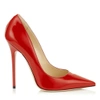 Jimmy Choo Anouk Patent Leather Pointy-toe Pumps In Red