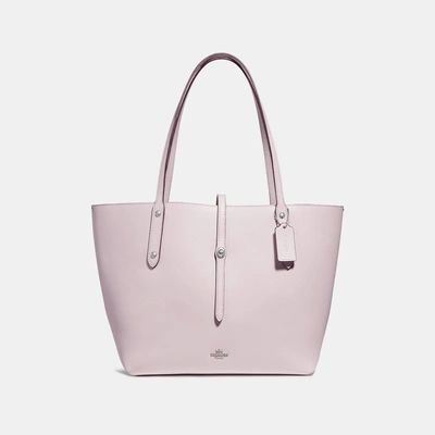 Shop Coach Market Tote In Ice Pink/silver
