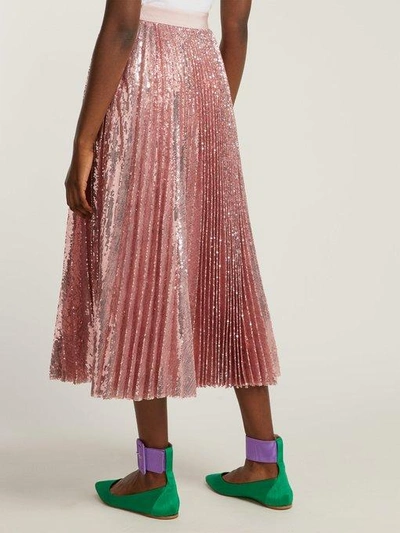 Msgm pleated top sequin midi skirt