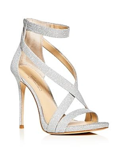 Shop Imagine Vince Camuto Women's Devin Ankle Strap High-heel Sandals In Platinum