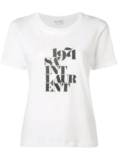 Shop Saint Laurent 1971 Logo T-shirt