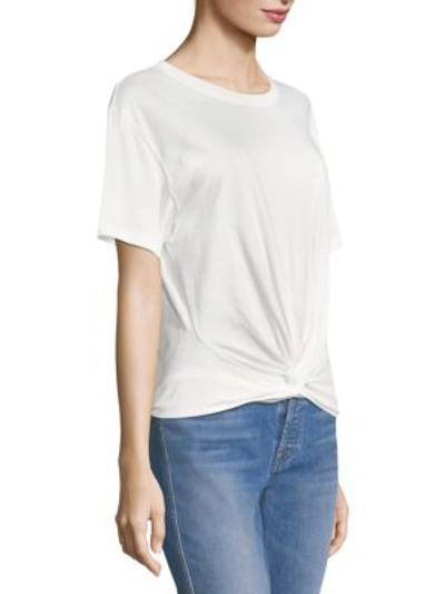 Shop 7 For All Mankind Knot Front Tee In White