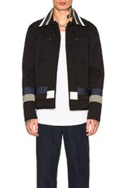 Shop Craig Green Paneled Quilted Worker Jacket In Black