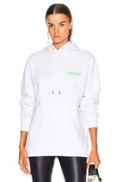 Shop Helmut Lang Logo Hoodie In White