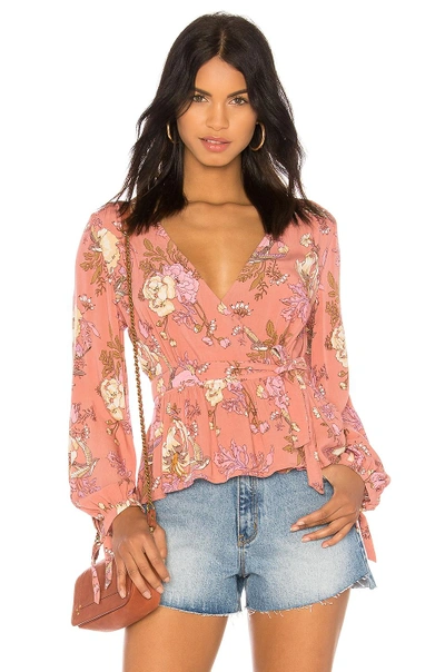 Shop Spell & The Gypsy Collective Rosa Wrap Blouse In Blush