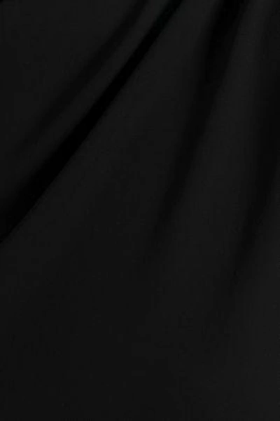 Shop Michael Kors Collection Woman One-shoulder Jersey Top Black