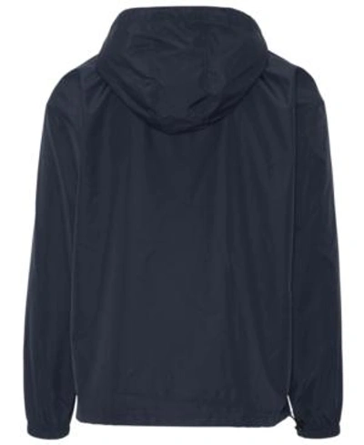 Shop Champion Men's Packable Half-zip Hooded Water-resistant Jacket In Navy