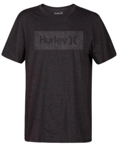 Shop Hurley Men's One And Only Box Logo T-shirt In Heather Black