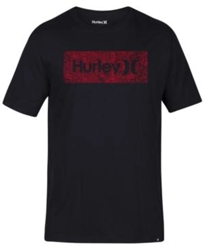 Shop Hurley Men's One And Only Box Logo T-shirt In Black