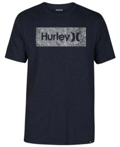 Shop Hurley Men's One And Only Box Logo T-shirt In Obsidian