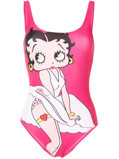 Shop Moschino Betty Boop One Piece - Pink