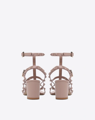 ROCKSTUD CALFSKIN ANKLE STRAP SANDAL 60 MM