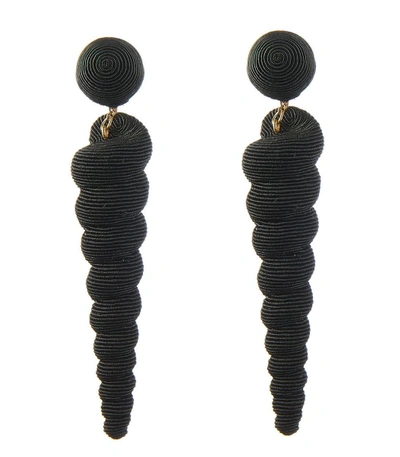 Shop Rebecca De Ravenel Black Small Twisty Drop Earring