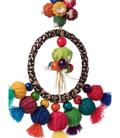 Shop Casa Chiqui Multicolor Oversized Woven Multicolor Earrings
