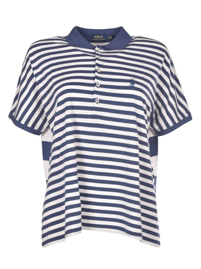 Shop Polo Ralph Lauren Striped Polo Shirt In White/navy