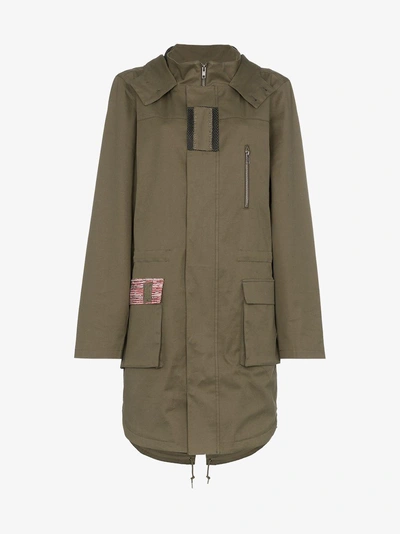 Shop 78 Stitches Patch Detail Parka In Green