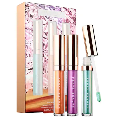 Shop Fenty Beauty By Rihanna Summer Daze & Summer Nights Iridescent Lip Luminizer Trios Summer Daze 3 X 0.1 oz/ 3 ml